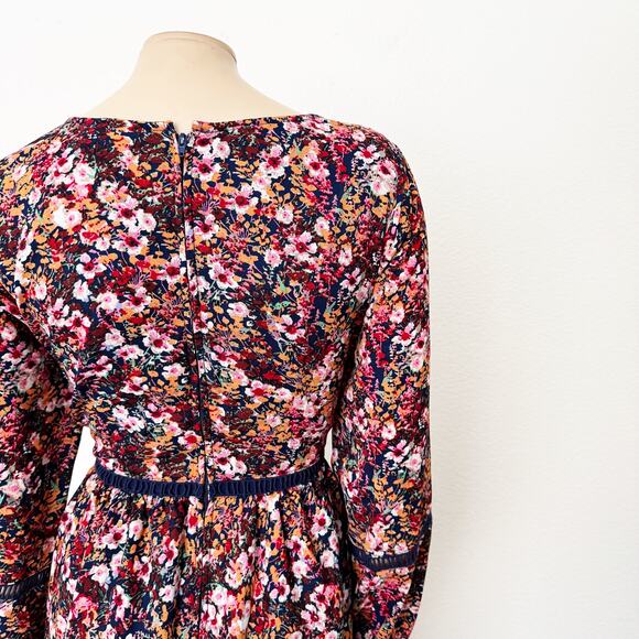 [Modcloth] Ravishing Matters Floral Print Daisy Appliques Maxi Dress Pockets 1X - Picture 9 of 13